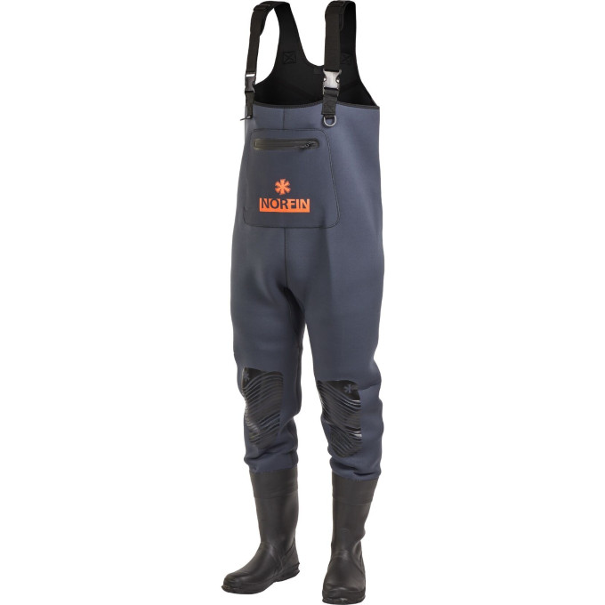 Полукомбинезон забродный NORFIN SHADOW NEOPRENE BOOTFOOT р.45-XL с сапогами 83500-45-XL